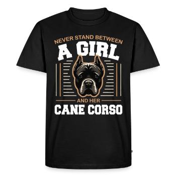 Cane Corso Chien - T-shirt Premium bio Homme - noir - Devant - Nico (187cm)