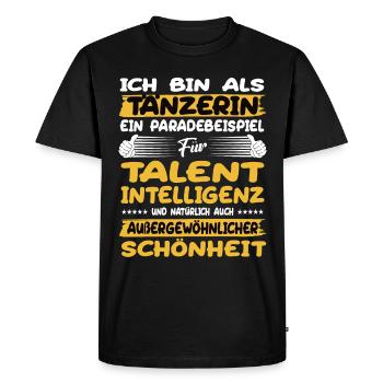 Dancer a prime example of dancing - Men's Premium Organic T-Shirt - black - Front - Nico (187cm)