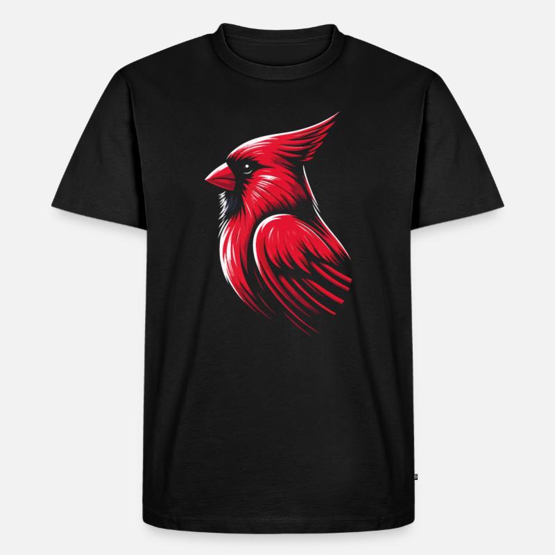 Kardinal Rotkardinal Vogel Roter Kardinal - Männer Premium Bio T-Shirt - Schwarz