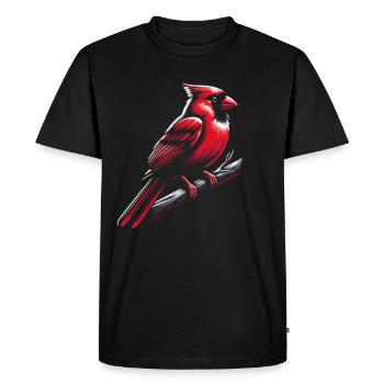 Cardinal Red Cardinal Bird Red Cardinal - Men's Premium Organic T-Shirt - black - Front - Nico (187cm)