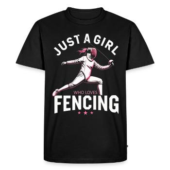 Fencing Fencer - Men's Premium Organic T-Shirt - black - Front - Nico (187cm)