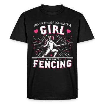 Fencing Fencer - Men's Premium Organic T-Shirt - black - Front - Nico (187cm)
