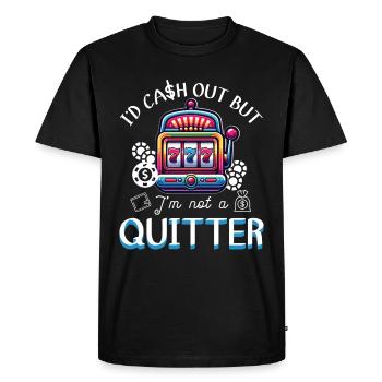 Casino Night Jackpot Winner Not A Quitter - Men's Premium Organic T-Shirt - black - Front - Nico (187cm)