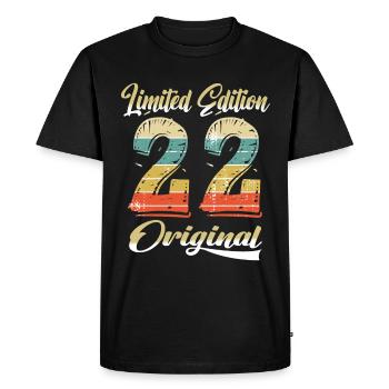 102 ans anniversaire vintage 1922 édition limitée - T-shirt Premium bio Homme - noir - Devant - Nico (187cm)