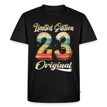 101 ans anniversaire vintage 1923 édition limitée - T-shirt Premium bio Homme - noir - Devant - Nico (187cm)