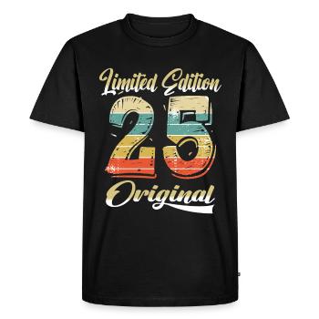 99 Years Birthday Vintage 1925 Limited Edition - Men's Premium Organic T-Shirt - black - Front - Nico (187cm)