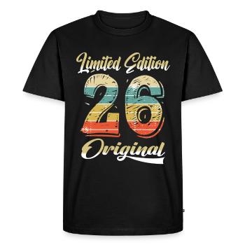 98 Years Birthday Vintage 1926 Limited Edition - Men's Premium Organic T-Shirt - black - Front - Nico (187cm)