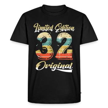 92 ans anniversaire vintage 1932 édition limitée - T-shirt Premium bio Homme - noir - Devant - Nico (187cm)