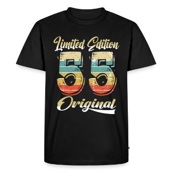 69 ans anniversaire vintage 1955 édition limitée - T-shirt Premium bio Homme - noir - Devant - Nico (187cm)