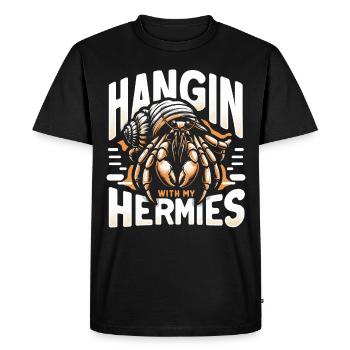 Crab Hermit Crab Crab - Men's Premium Organic T-Shirt - black - Front - Nico (187cm)