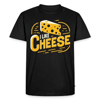 Cheese Food Cheese Lovers - Men's Premium Organic T-Shirt - black - Front - Nico (187cm)