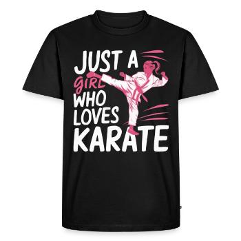 Karaté Karaté Combattant Arts martiaux - T-shirt Premium bio Homme - noir - Devant - Nico (187cm)