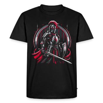 Deus Vult Crusader Knights Templar Middle Ages - Men's Premium Organic T-Shirt - black - Front - Nico (187cm)