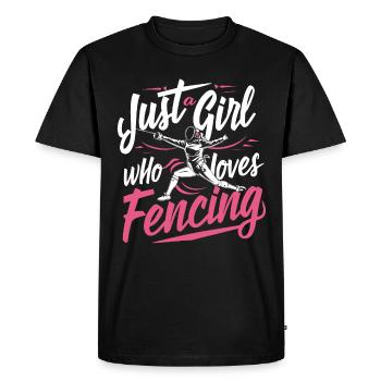 Fencing Fencer - Men's Premium Organic T-Shirt - black - Front - Nico (187cm)