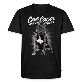 Cane Corso Chien - T-shirt Premium bio Homme - noir - Devant - Nico (187cm)