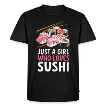 Sushi Japanese Food Maki Sushi Kawaii - Men's Premium Organic T-Shirt - black - Front - Nico (187cm)