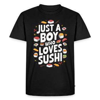 Sushi Japanese Food Maki Sushi Kawaii - Men's Premium Organic T-Shirt - black - Front - Nico (187cm)