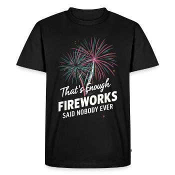 Pyrotechnicien Pyrotechnie des feux d’artifice - T-shirt Premium bio Homme - noir - Devant - Nico (187cm)