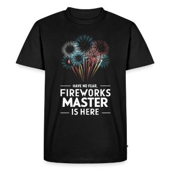 Pyrotechnicien Pyrotechnie des feux d’artifice - T-shirt Premium bio Homme - noir - Devant - Nico (187cm)