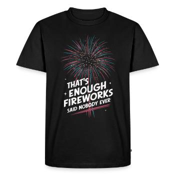Pyrotechnicien Pyrotechnie des feux d’artifice - T-shirt Premium bio Homme - noir - Devant - Nico (187cm)