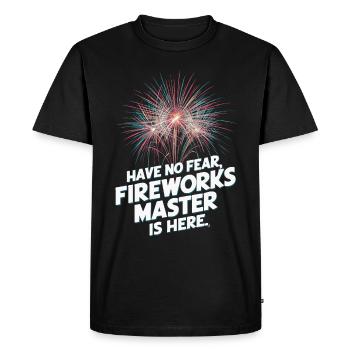 Pyrotechnicien Pyrotechnie des feux d’artifice - T-shirt Premium bio Homme - noir - Devant - Nico (187cm)