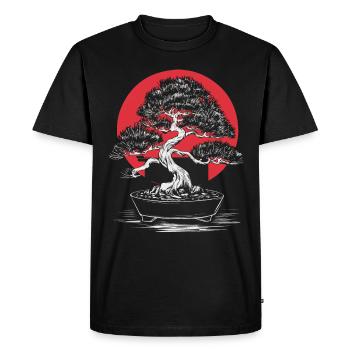 Bonsai Tree Japanese Bonsai - Men's Premium Organic T-Shirt - black - Front - Nico (187cm)