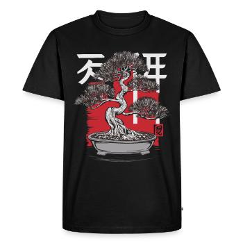 Bonsai Tree Japanese Bonsai - Men's Premium Organic T-Shirt - black - Front - Nico (187cm)