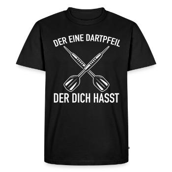 Darts Darts Darts Players Darts - Men's Premium Organic T-Shirt - black - Front - Nico (187cm)