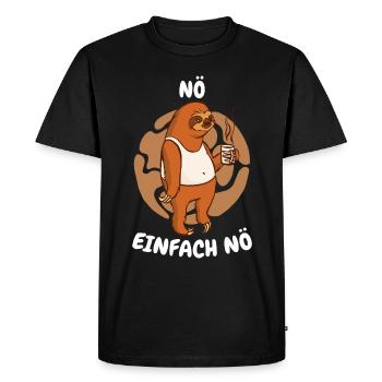 Paresseux Paresseux Animal Endormi Paresseux - T-shirt Premium bio Homme - noir - Devant - Nico (187cm)