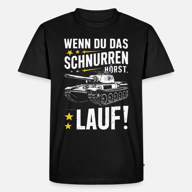 Panzer Kampfpanzer Panzerkampfwagen Panzerfahrer - Männer Premium Bio T-Shirt - Schwarz
