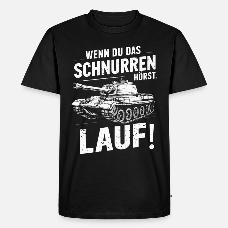 Panzer Kampfpanzer Panzerkampfwagen Panzerfahrer - Männer Premium Bio T-Shirt - Schwarz