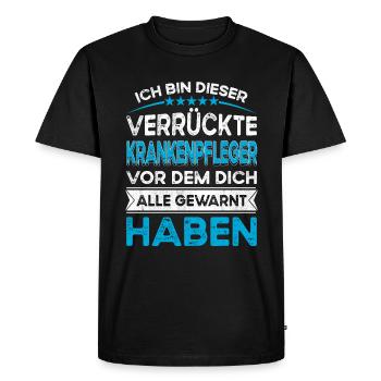 Je suis cette infirmière folle légendaire - T-shirt Premium bio Homme - noir - Devant - Nico (187cm)