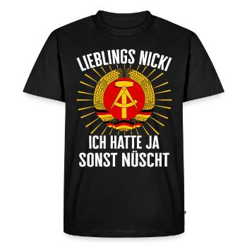 Allemagne de l’Est Est Est RDA Home Bloc de l’Est - T-shirt Premium bio Homme - noir - Devant - Nico (187cm)