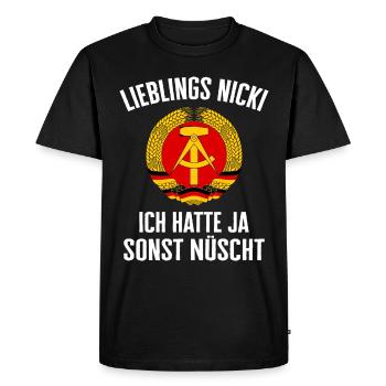 Allemagne de l’Est Est Est RDA Home Bloc de l’Est - T-shirt Premium bio Homme - noir - Devant - Nico (187cm)