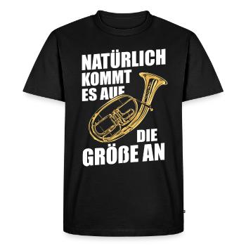Cor Ténor Cor Ténor Cor Instrument - T-shirt Premium bio Homme - noir - Devant - Nico (187cm)