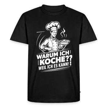 Cook Chef - Men's Premium Organic T-Shirt - black - Front - Nico (187cm)
