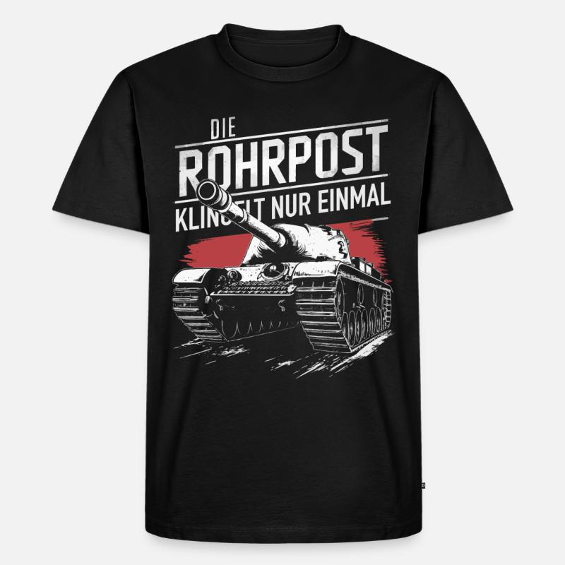 Panzer Kampfpanzer Panzerkampfwagen Panzerfahrer - Männer Premium Bio T-Shirt - Schwarz