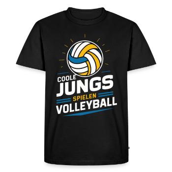 Volley-ball Volley-ball de plage Joueurs de volley-ball sportifs - T-shirt Premium bio Homme - noir - Devant - Nico (187cm)