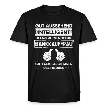 Employé de banque Beau Intelligent - T-shirt Premium bio Homme - noir - Devant - Nico (187cm)