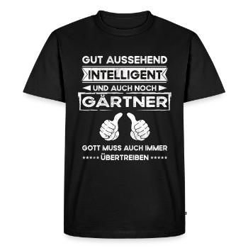 Gardener Handsome Intelligent - Men's Premium Organic T-Shirt - black - Front - Nico (187cm)
