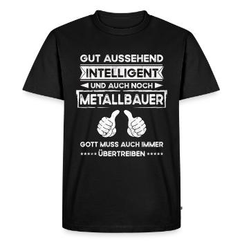 métallurgiste beau intelligent - T-shirt Premium bio Homme - noir - Devant - Nico (187cm)