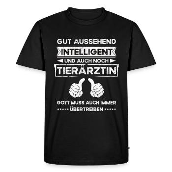 Vétérinaire Beau Intelligent - T-shirt Premium bio Homme - noir - Devant - Nico (187cm)
