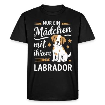 Labrador Chien Chiens - T-shirt Premium bio Homme - noir - Devant - Nico (187cm)
