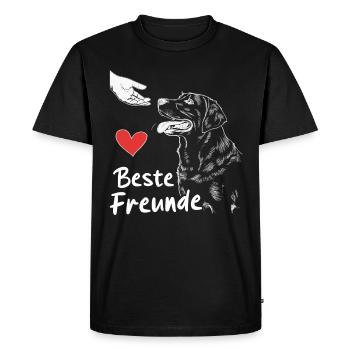 Labrador Chien Chiens - T-shirt Premium bio Homme - noir - Devant - Nico (187cm)