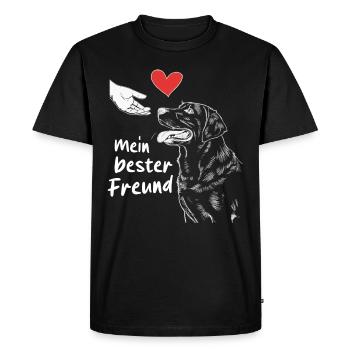Labrador Chien Chiens - T-shirt Premium bio Homme - noir - Devant - Nico (187cm)