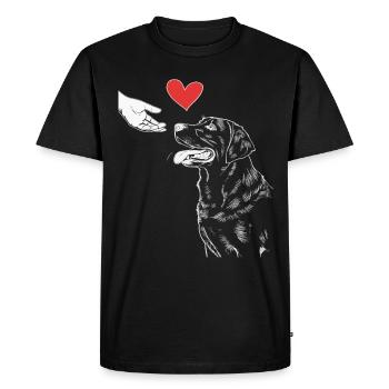 Labrador Chien Chiens - T-shirt Premium bio Homme - noir - Devant - Nico (187cm)