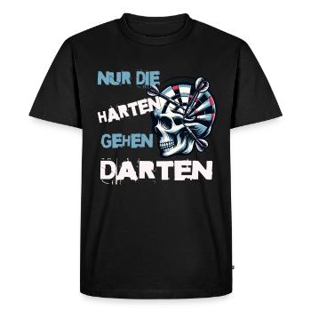 Seuls les plus coriaces vont aux fléchettes - les joueurs de fléchettes - T-shirt Premium bio Homme - noir - Devant - Nico (187cm)