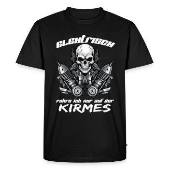 Moteur anti-voiture à combustion électrique - T-shirt Premium bio Homme - noir - Devant - Nico (187cm)