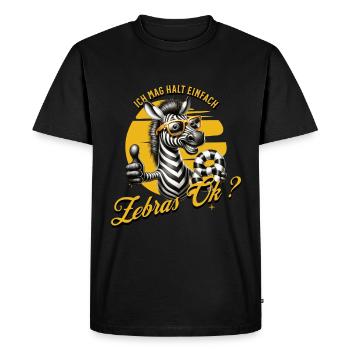 I just like zebras - Men's Premium Organic T-Shirt - black - Front - Nico (187cm)