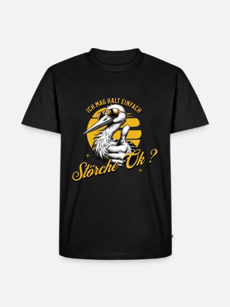 J’aime juste les cigognes - T-shirt Premium bio Homme - noir